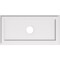 Ekena Millwork Rectangle Architectural Grade PVC Ceiling Medallion, 24"W x 12"H x 3"ID x 8 1/4"C x 1"P, One-Piece CMP24X12RE-03000 - alternate 1